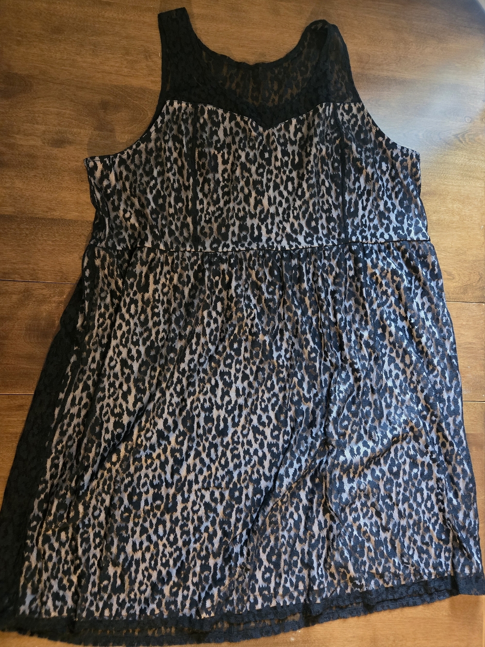Lane Bryant Leopard Print Lace Dress Size 28 Plus Size NWT